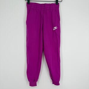 Nike Standard Fit Club Fleece Sportswear Fuchsia Jogger Big Kids Girls Small NEW